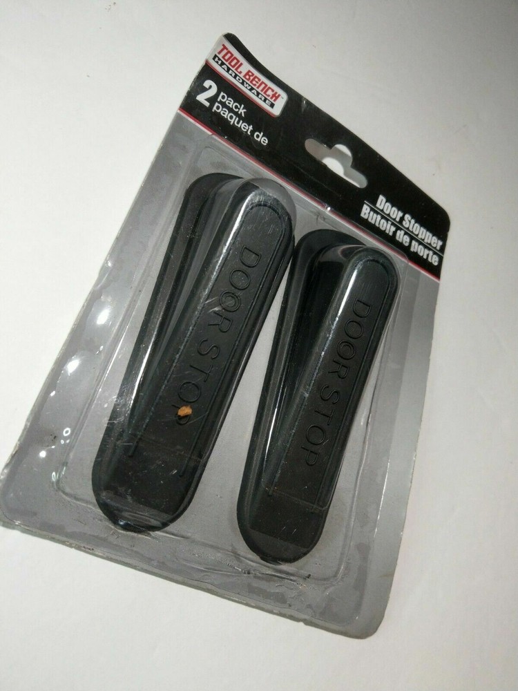 Tool Bench Hardware Door Stopper Black 2 pack