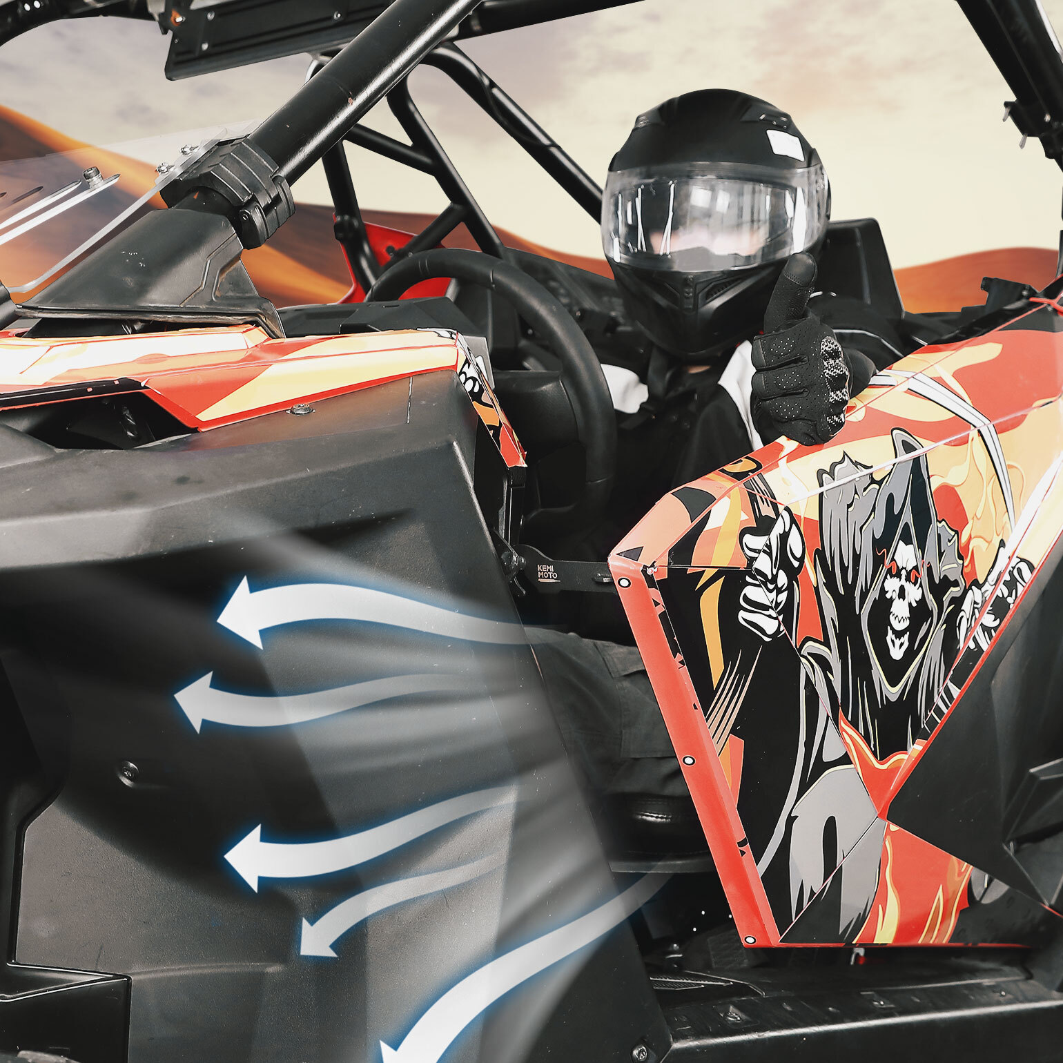 2PCS Door Latches Accessories Increased Air Circulation for Polaris RZR Pro XP