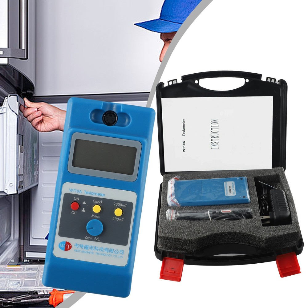 Handheld WT10A Magnetic Field Tester Gauss Meter with Ns Function Probe