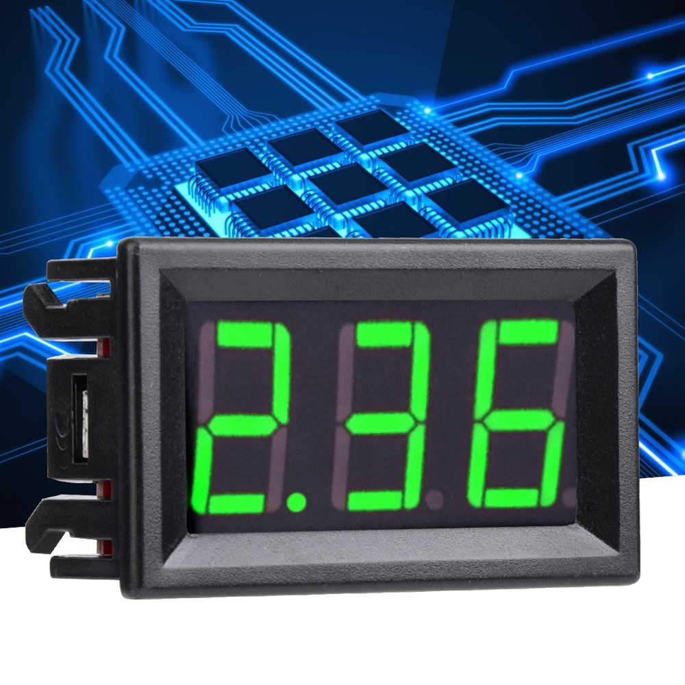 0.56 In Two Cable Digital DC Current Display Panel 0-10A Ammeter Accessory Part