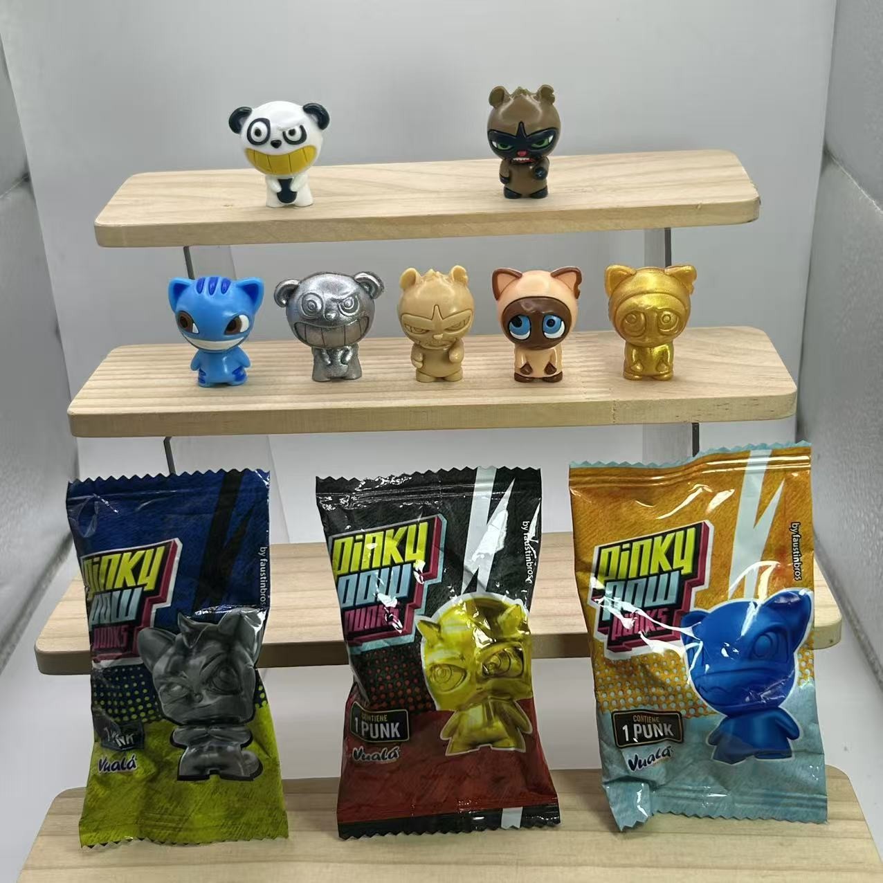 Rare Latin America Funki Punky Tubers Pinky Pow 7 Figures+3 Blind Bags Exclusive