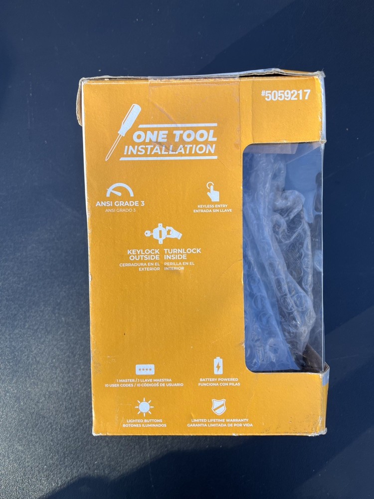 RELIABILT Bragg Electronic Deadbolt with Keypad open box