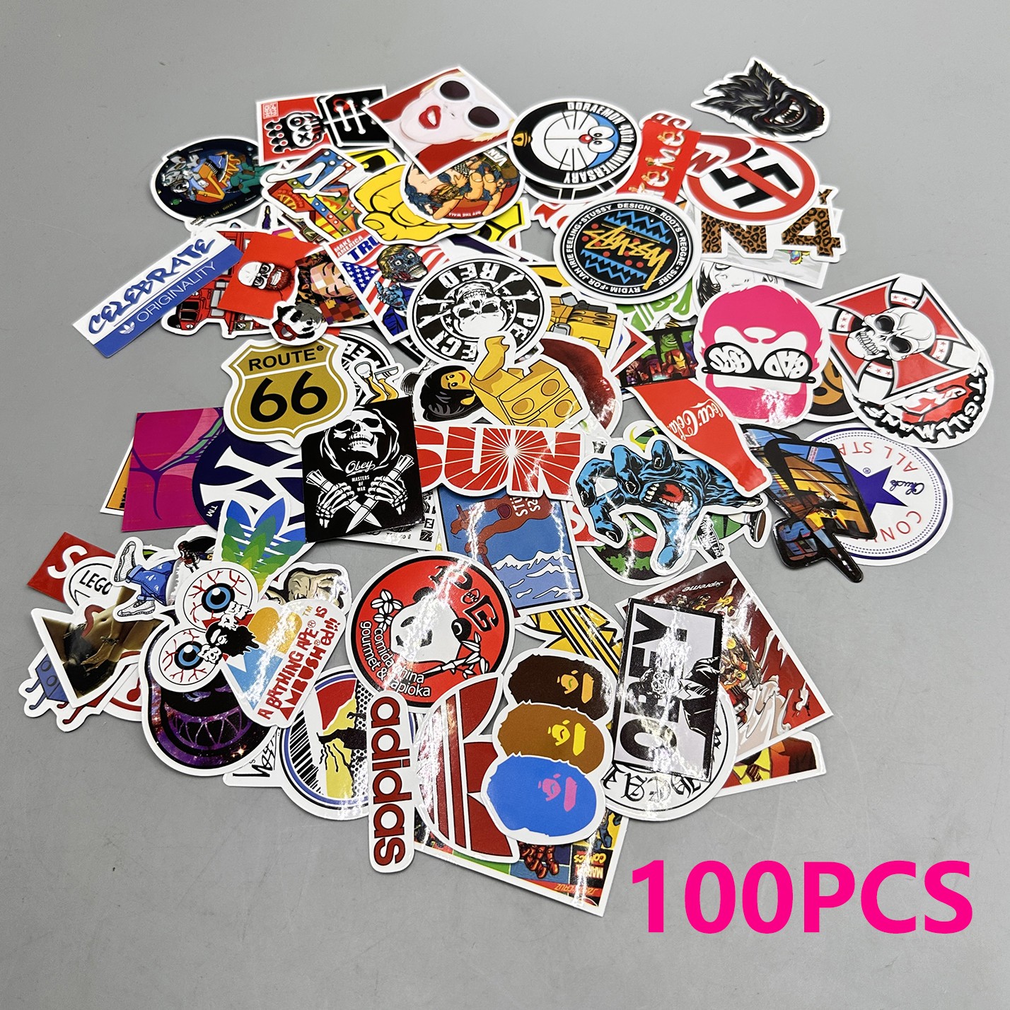 100PCS Skateboard Stickers Bomb Vinyl Laptop Luggage Decals Dope Sticker Lot US