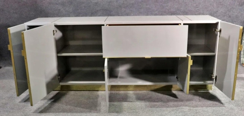 Modern Geometric Lacquered Sideboard
