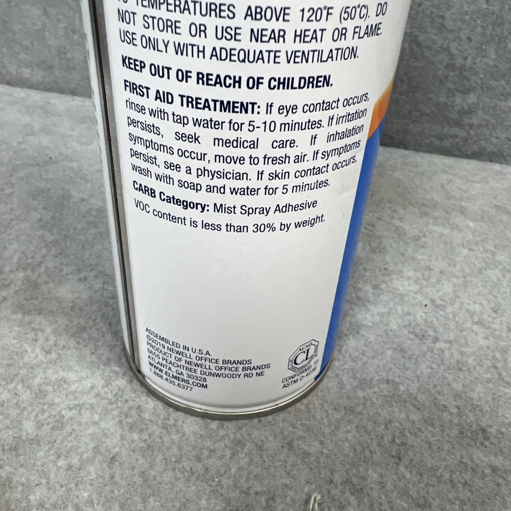 Elmer's E451 11 oz Dries Clear Multi-Purpose Spray Adhesive New