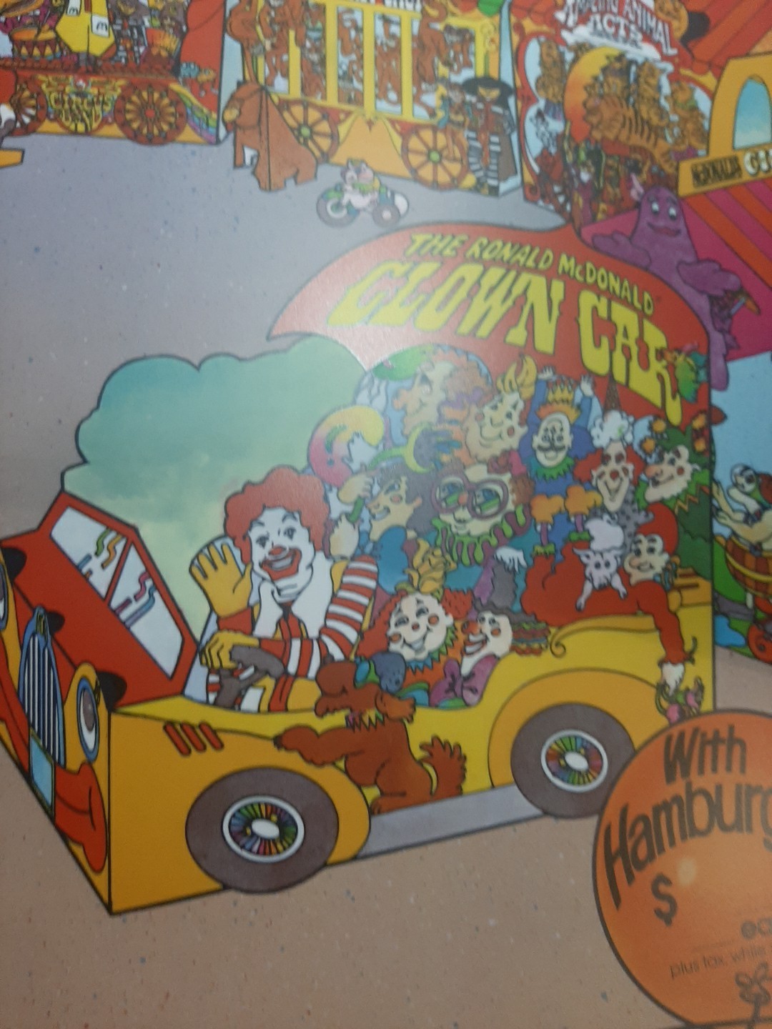 McDonalds Translite Circus Happy Meal 1983