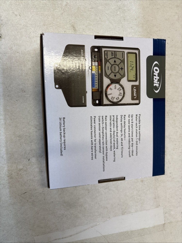 Orbit 6 Station Indoor Easy Dial Sprinkler Timer.New. A6 576