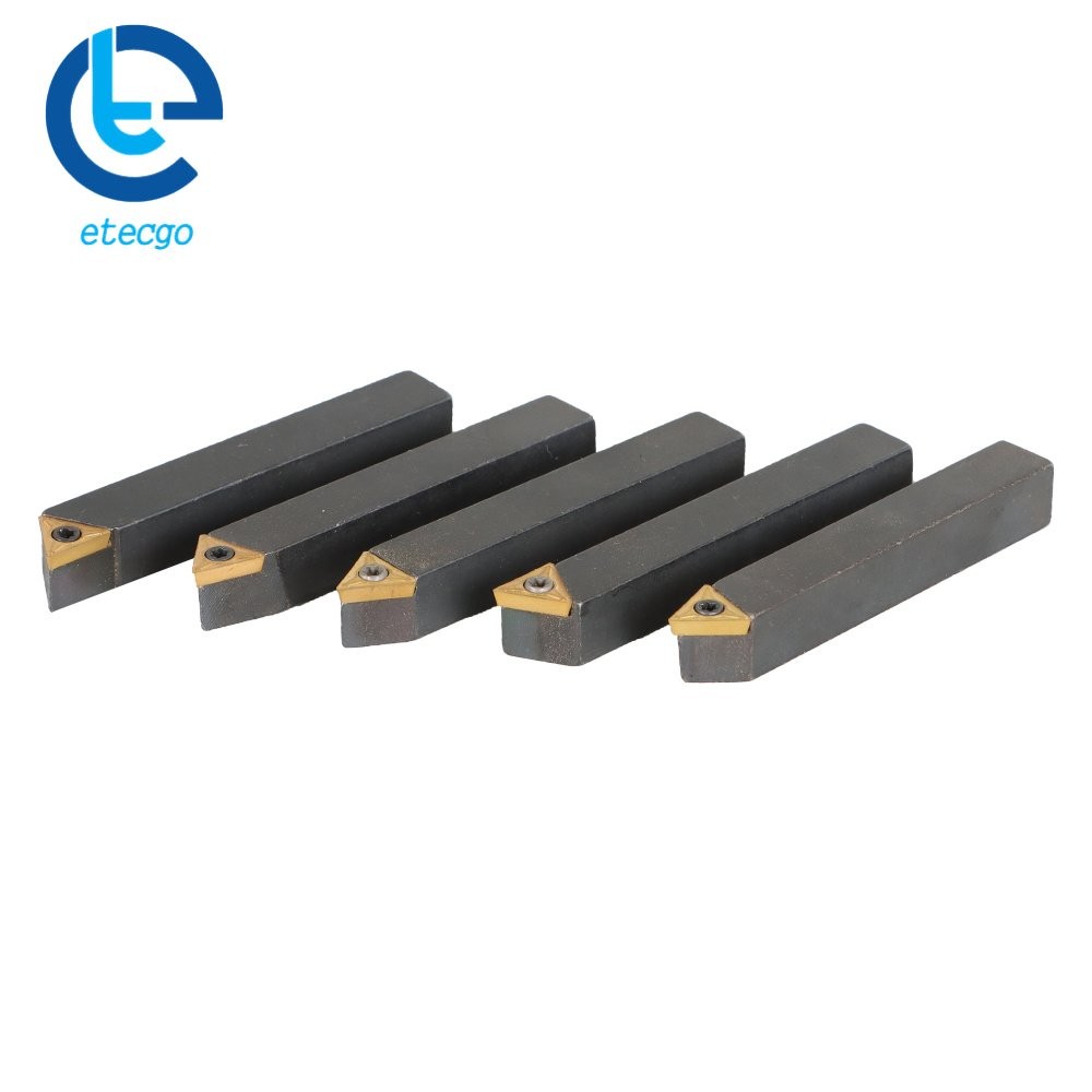 Carbide Indexable Turning Tool Bit With Carbide Inserts 5 PACK 3/8"