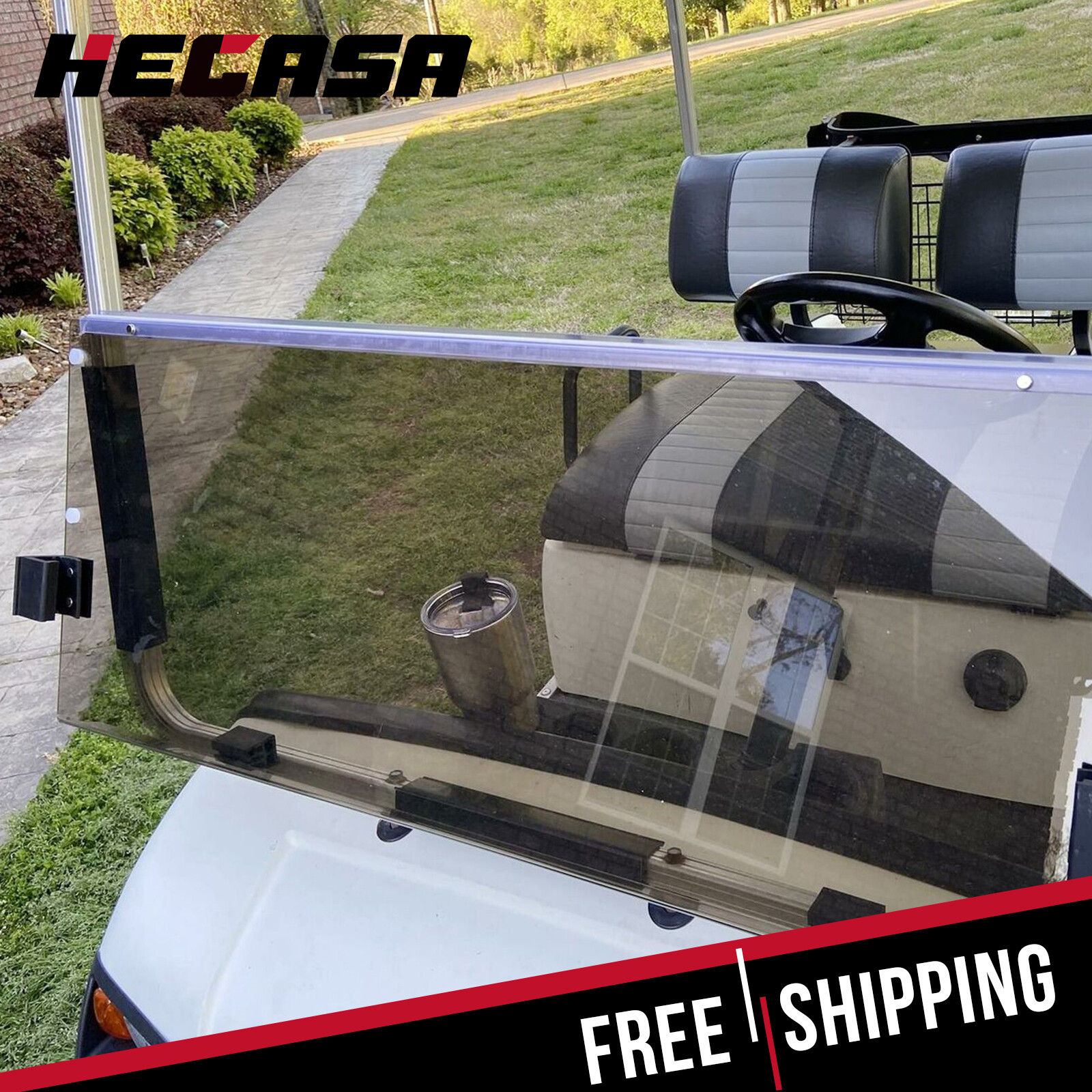 Golf Cart Folding Tined Windshield Windscreen For Yamaha G14 G16 G19 1995-2003