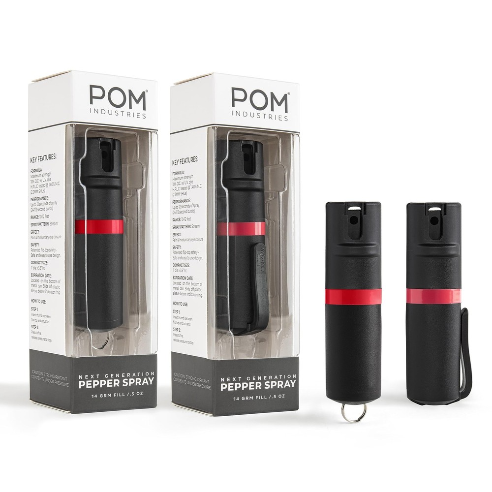 Pepper Spray Combo Pack Clip & Keychain - Maximum Strength OC Spray Self Defe...