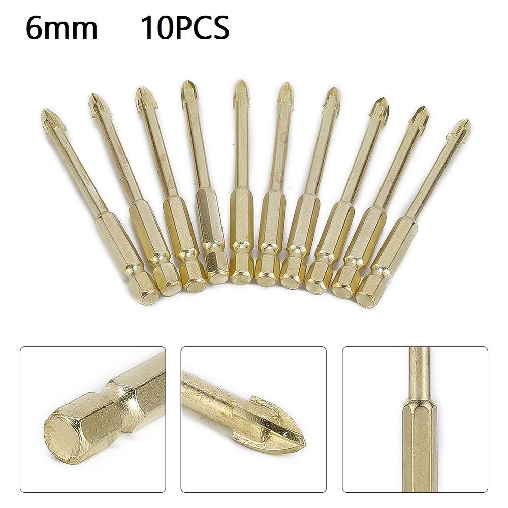 10pcs 6mm Multi-Material Tile Drill Bits Sets For Ceramic Porcelain Masonry Part
