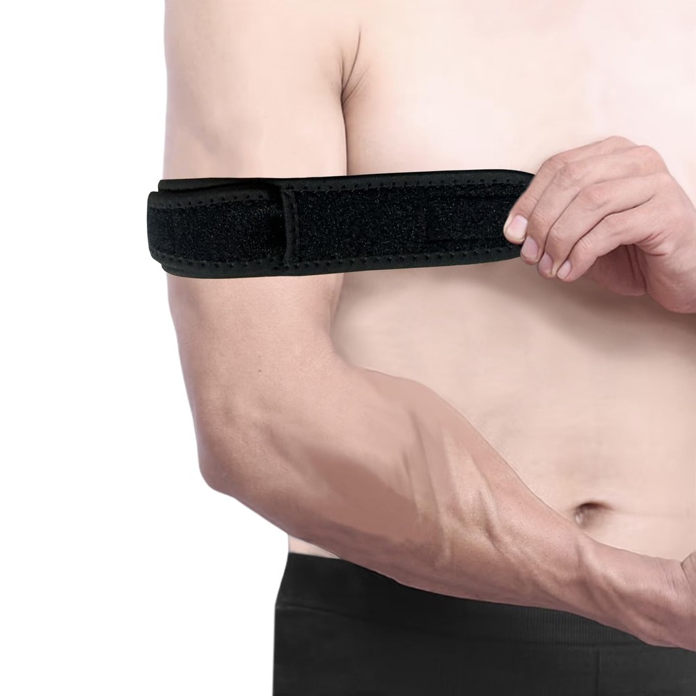 Upper Arm Compression Support Brace Band for Pain Relief, Bicep Compression, ...