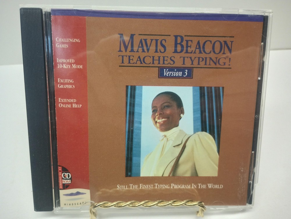 Mavis Beacon Teaches Typing Version 3 1994 Mindscape PC CD-ROM Disc