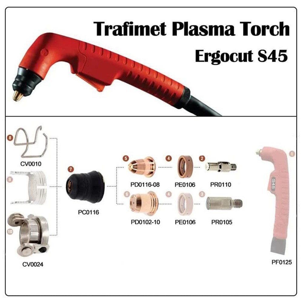 PD0116-08 Electrode PR0110 Replacement S25/S45 Tips Kit 1Set Consumable