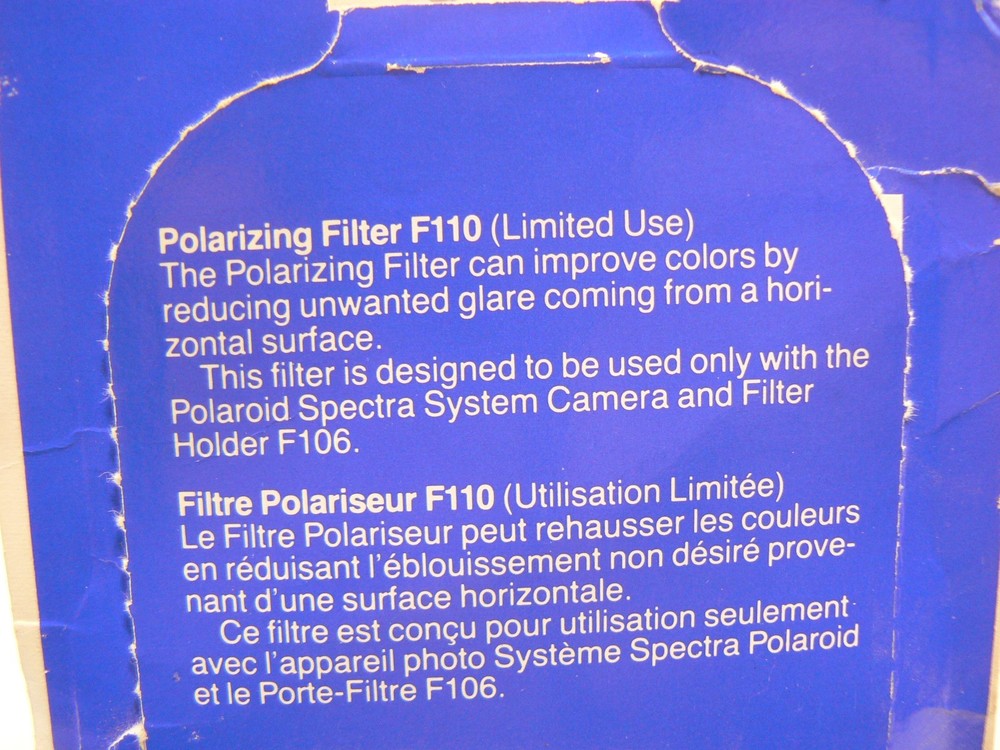 Polaroid Creative Effects Polarizing Filter F110 for Spectra System Camera