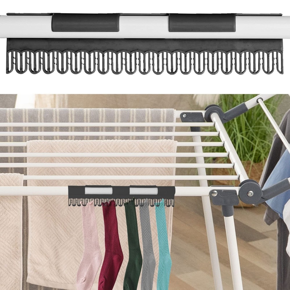 Clothes Drying Rack, Gullwing Laundry Rack, Collapsible, Space-Saving Laundry...