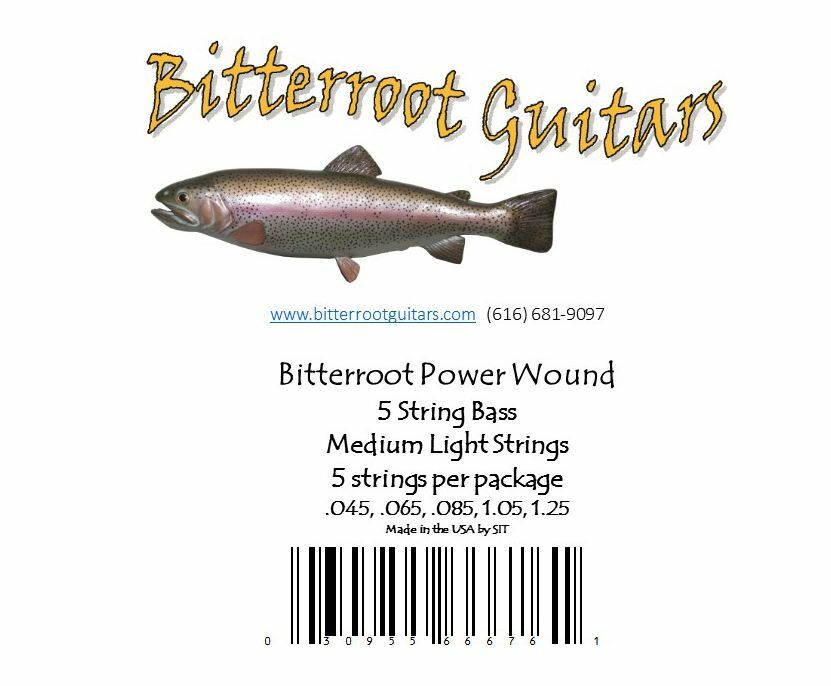 Bass 5 String set Power Wound Medium Light Bulk Pack 5 sets US Made NR45125L-5P