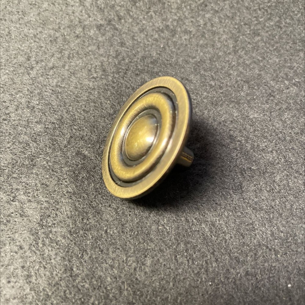 1-5/16" Round Target Knob Antique Brass