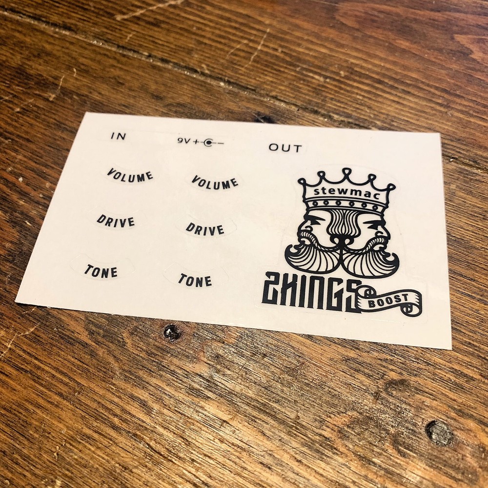 NEW StewMac 2 Kings Sticker Sheet for KOT Clone