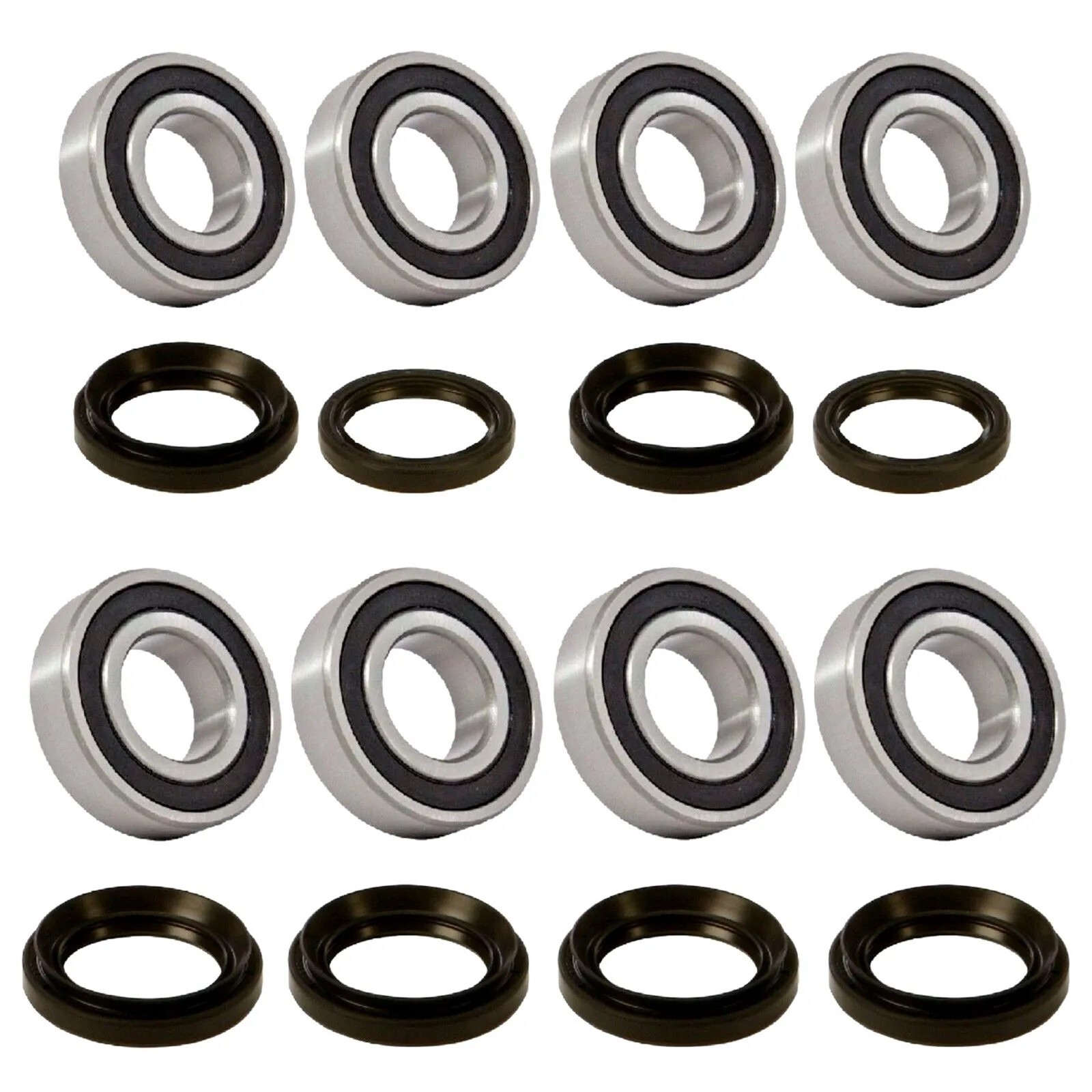 Front & Rear Wheel Bearing Bearings Seal Kits for 05-13 Yamaha Rhino 450 660 700