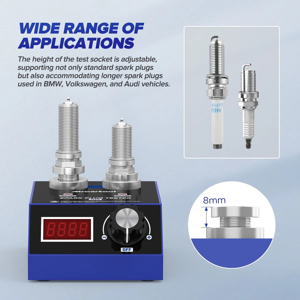 Digital Car Spark Plug Tester Ignition Testers Double Hole Analyzer Diagnostic