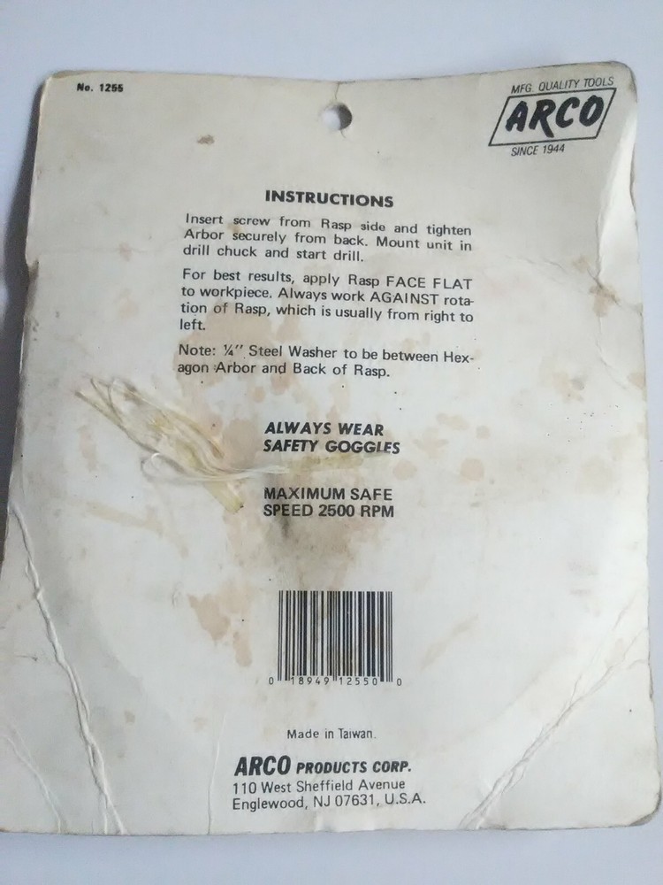 Arco #1255 Disc Rasp