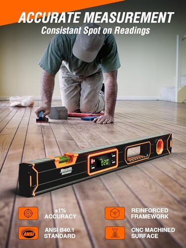 24-Inch Digital Level Professional Smart Precision Torpedo Level Tool Bright L