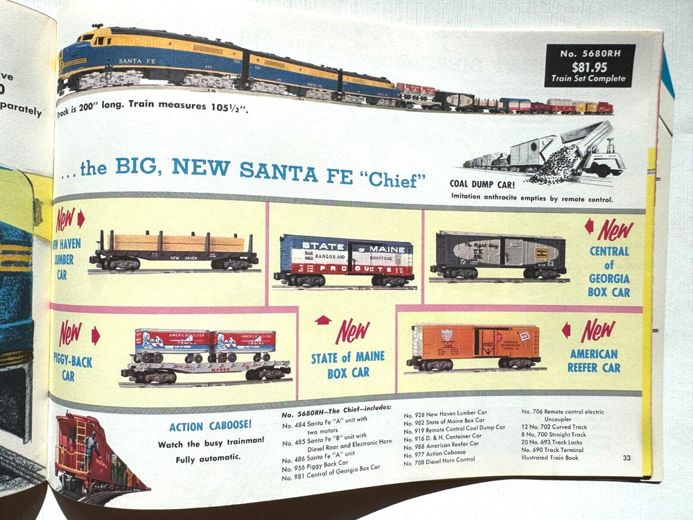 1956 Gilbert American Flyer Model Train Catalog- Perfect