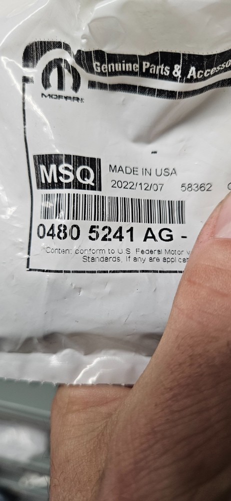 Windshield Washer Nozzle Mopar 4805241AG