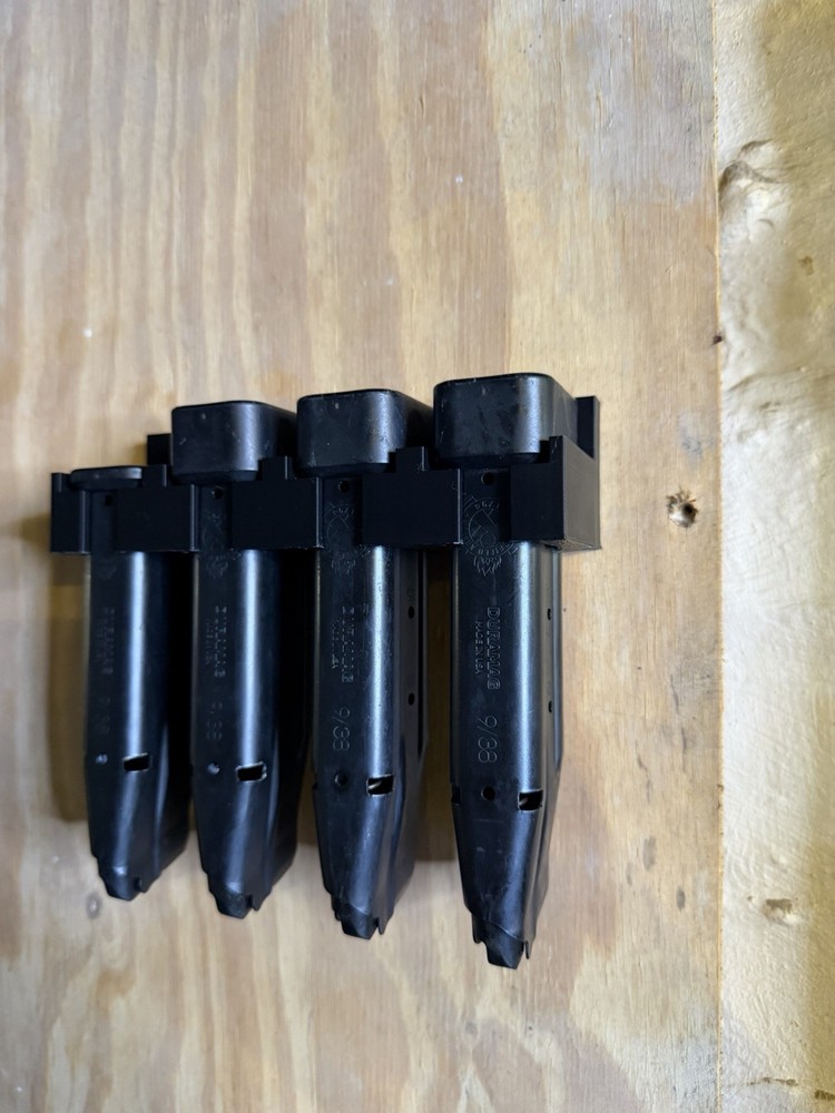 2011/double Stack 1911 Magazine Holder Wall Mount With Screw Holes.
