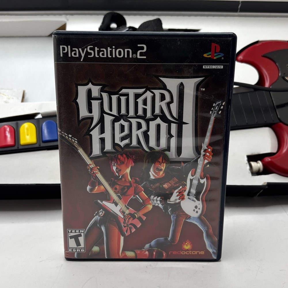 Guitar Hero II 2 PS2 RedOctane SG Controller Bundle (Sony PlayStation 2, 2006)