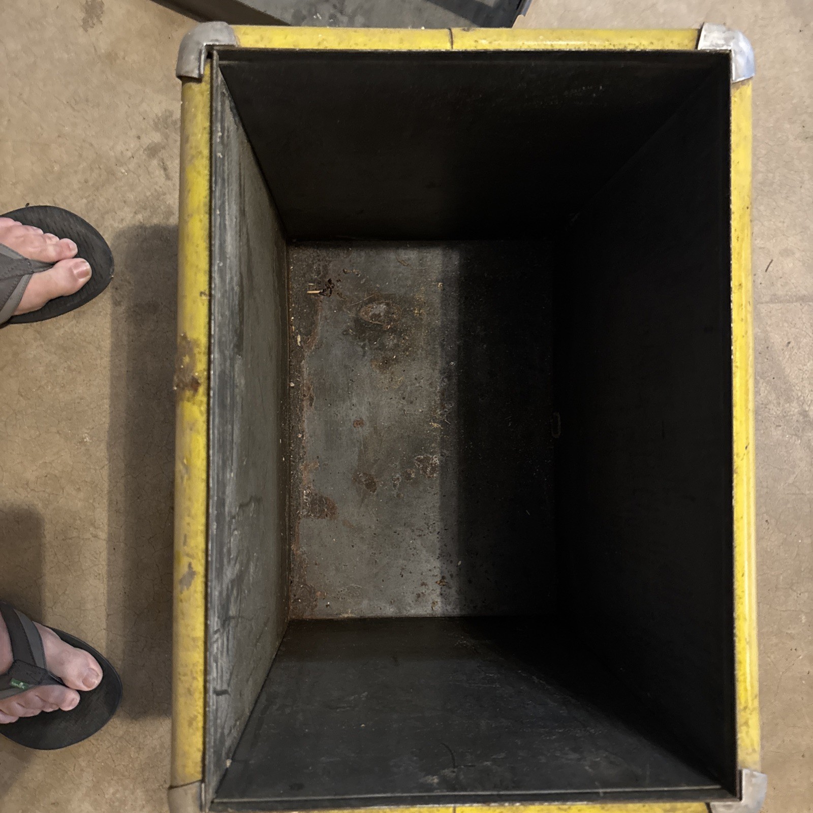 Vintage Royal Crown RC Cola Soda Metal Cooler. Yellow w/red Lettering.