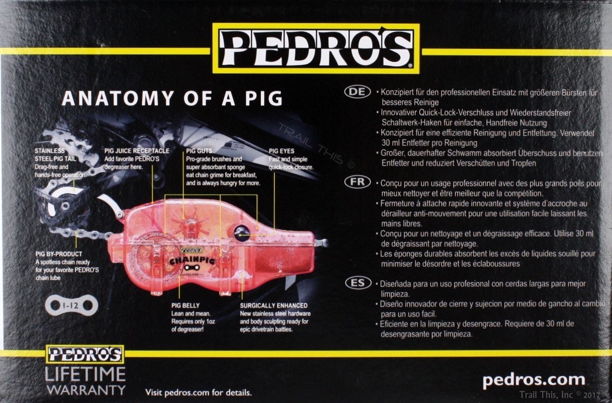 Pedros Chain Pig II Bicycle Chain Cleaning Machine / Tool Hands-Free ChainPig