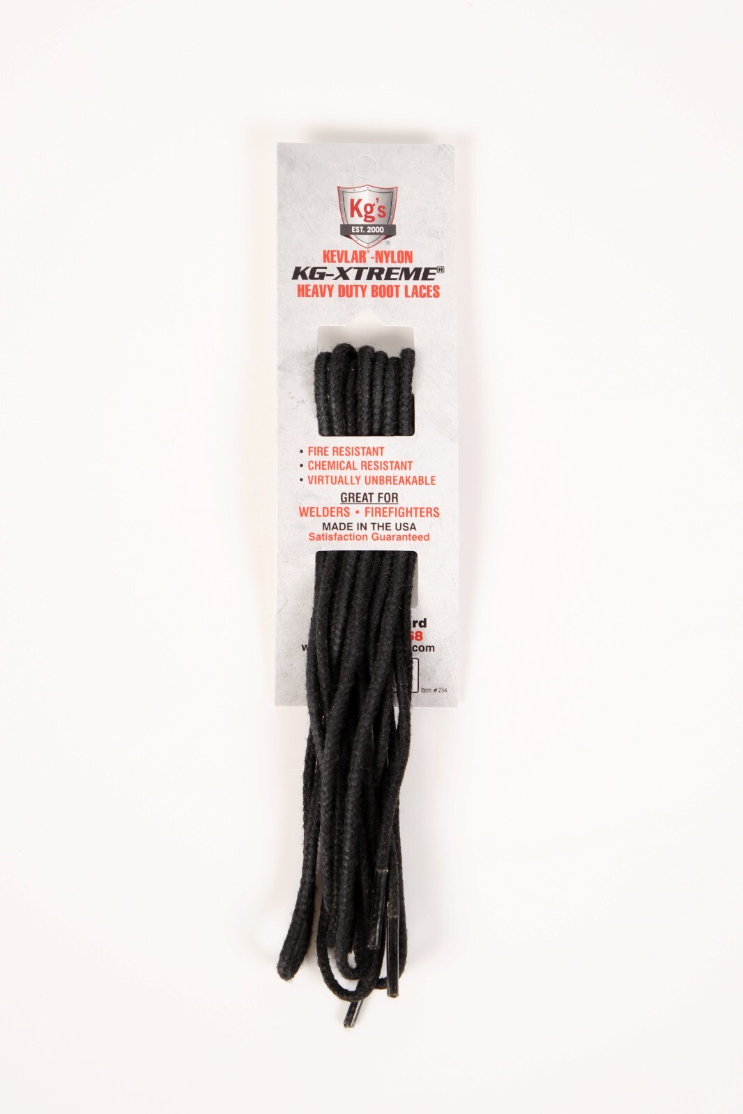 Kg's KG-XTREME Boot Laces Made With Kevlar and Nylon Made In The USA