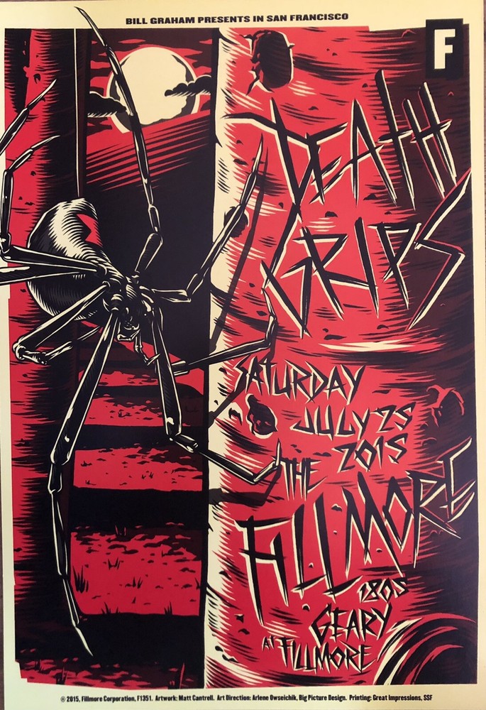 Death Grips, Fillmore Poster  July 25, 2015