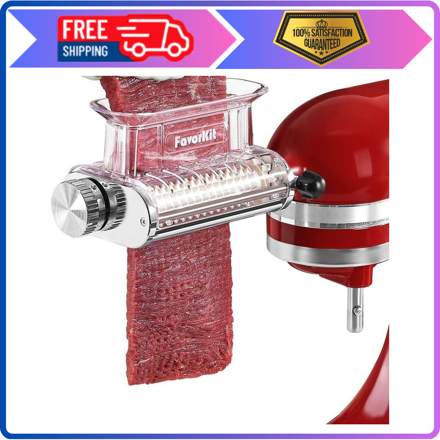 FavorKit Adjustable 3‑Thickness Meat Tenderizer Attachment – For KitchenAid Stan
