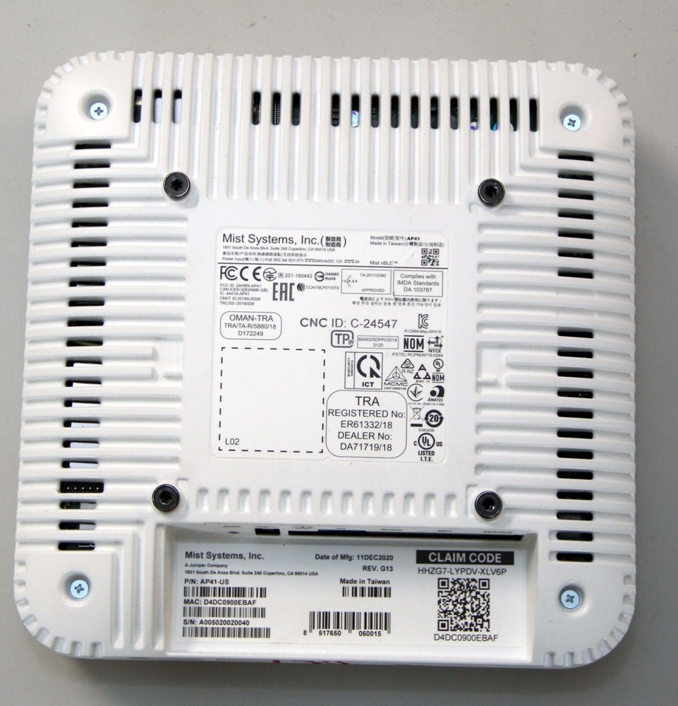 Mist Systems AP41-US Internal Antenna Wi-Fi wave2 Cloud Managed Access Point