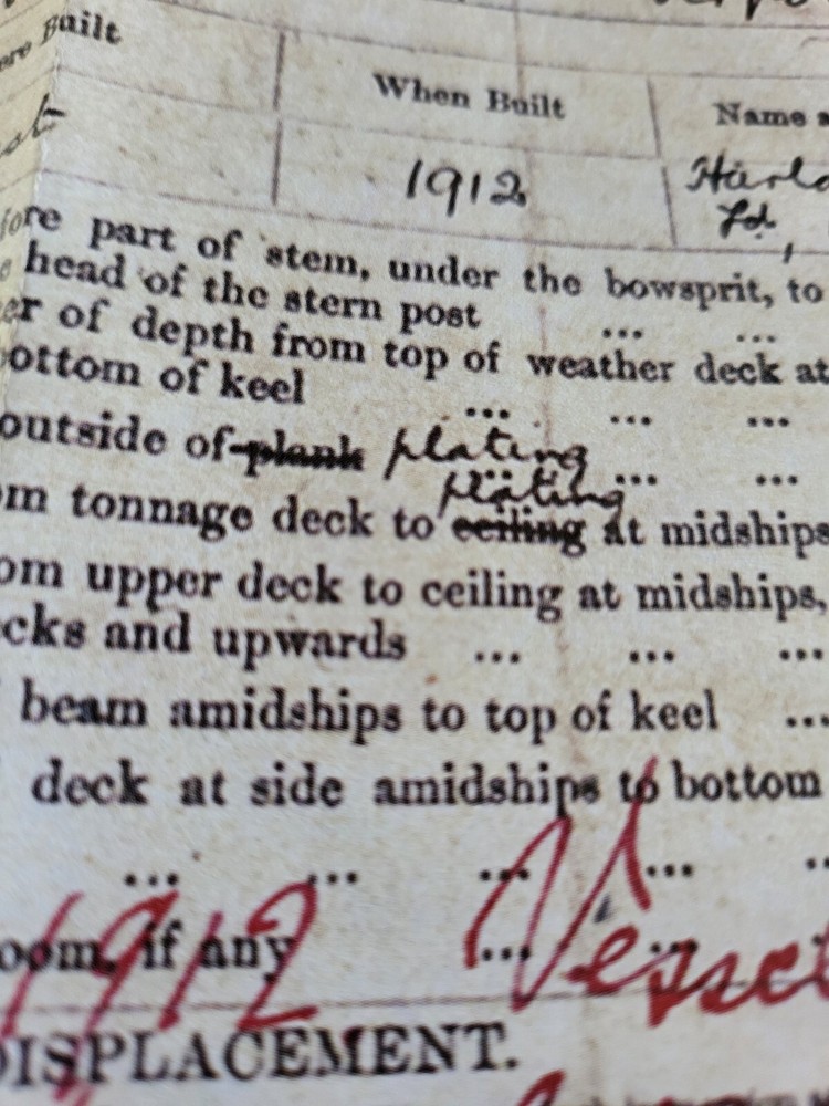 TITANIC Trans script Document Ship Antique Ephemera Disaster Historic Liverpool