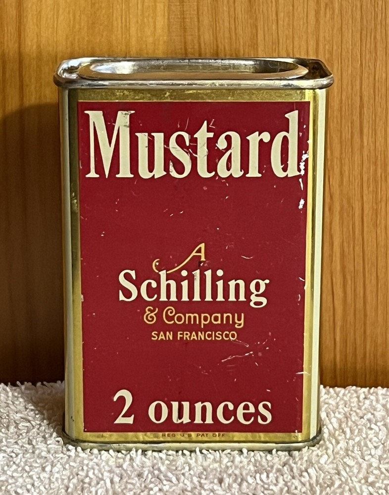Schilling Mustard Tin Full Vintage