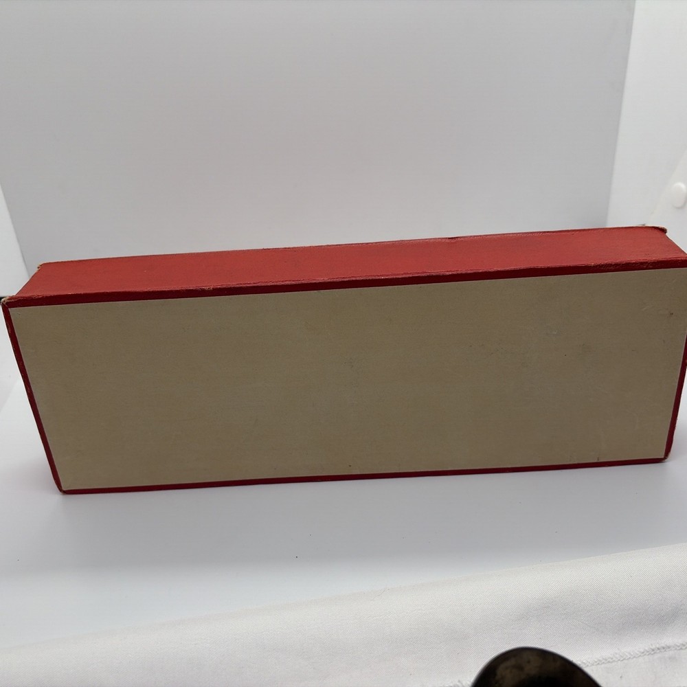 VTG Solid Bronze Servware -Fork & Spoon Hand made In Original Box (11)