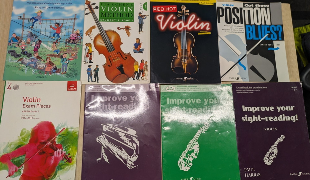 learning exam student violin music sight reading books x 25