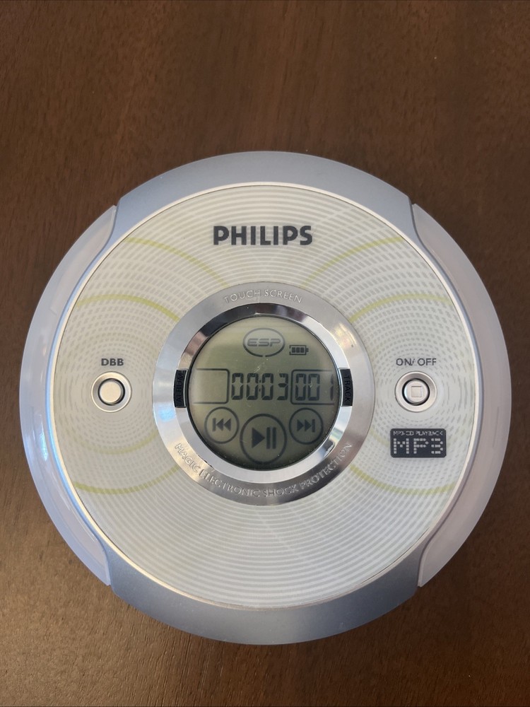 Philips Portable CD Player EXP2581 CD-RW MP3 Playback Touchscreen