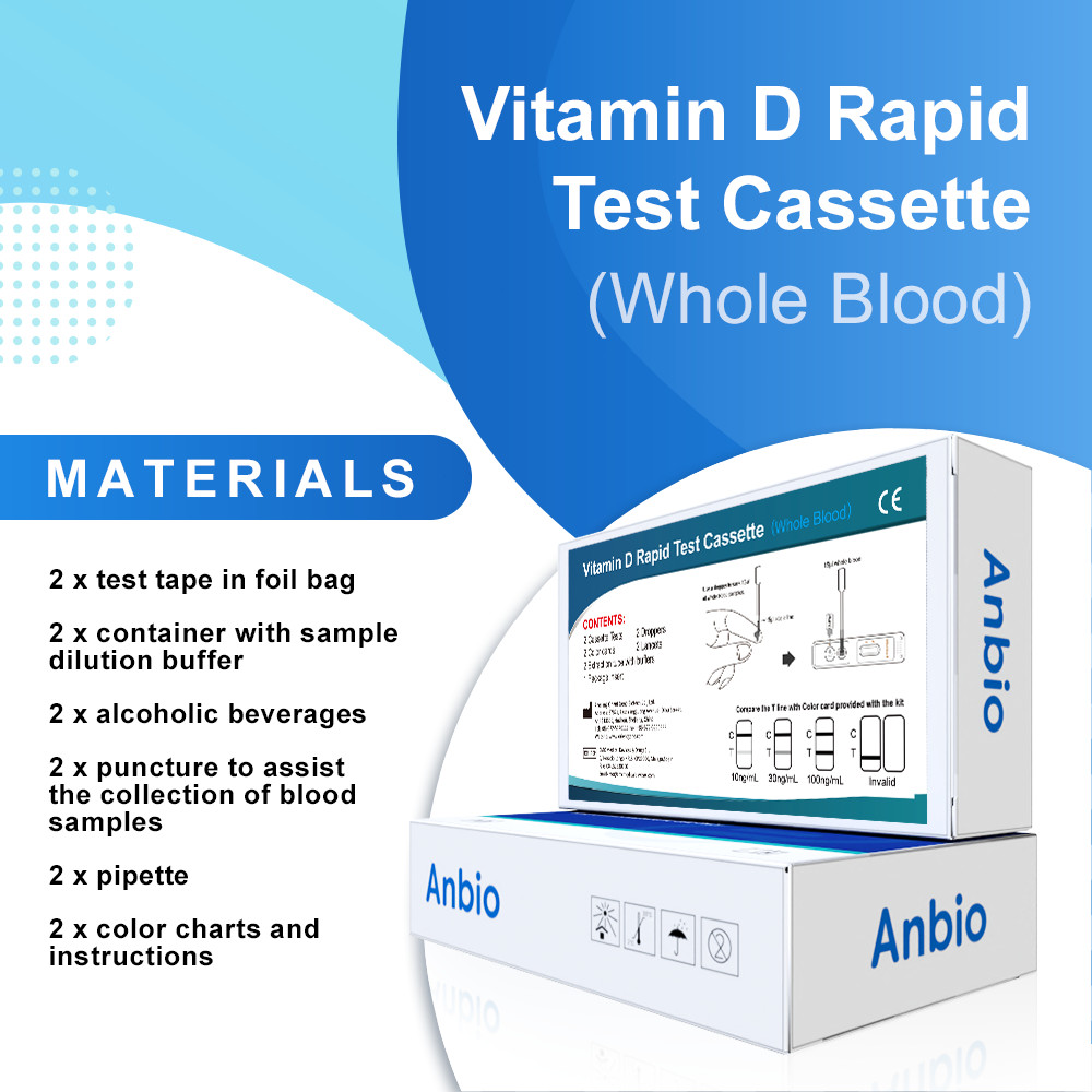2Pcs*Vitamin D Test Kit Rapid Vitamin D Level Deficiency for Home Health Check