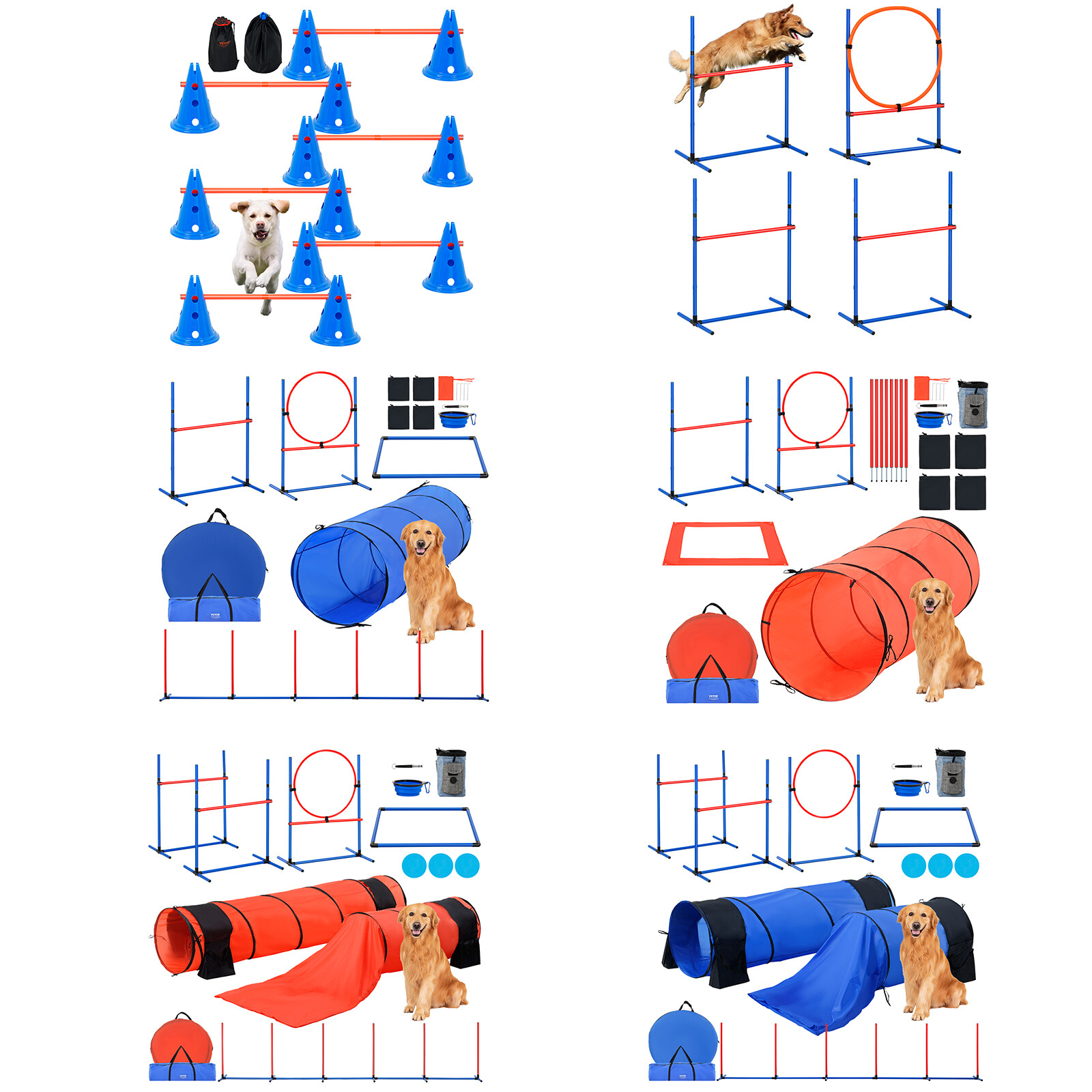 Dog Agility Training Kit Equipment Pets Obstacle Training Course Outdoor Garden