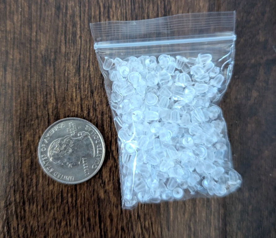 Pack of 25+ Rubber Earring Backings