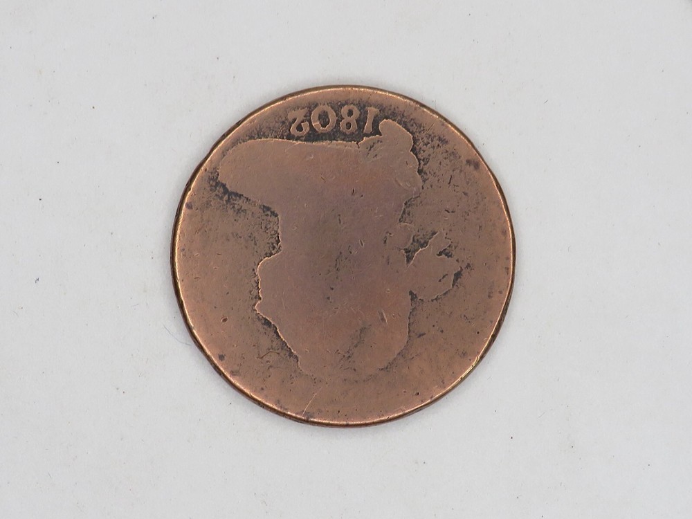 UNITED STATES 1802 DRAPED BUST LARGE CENT AG CONDITION*