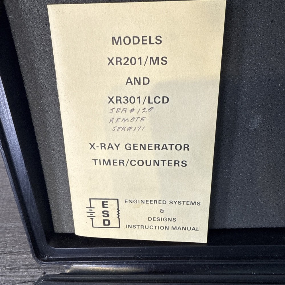 Engineered Systems XR301/LCD X-Ray Generator Timer/Counter Tested Working