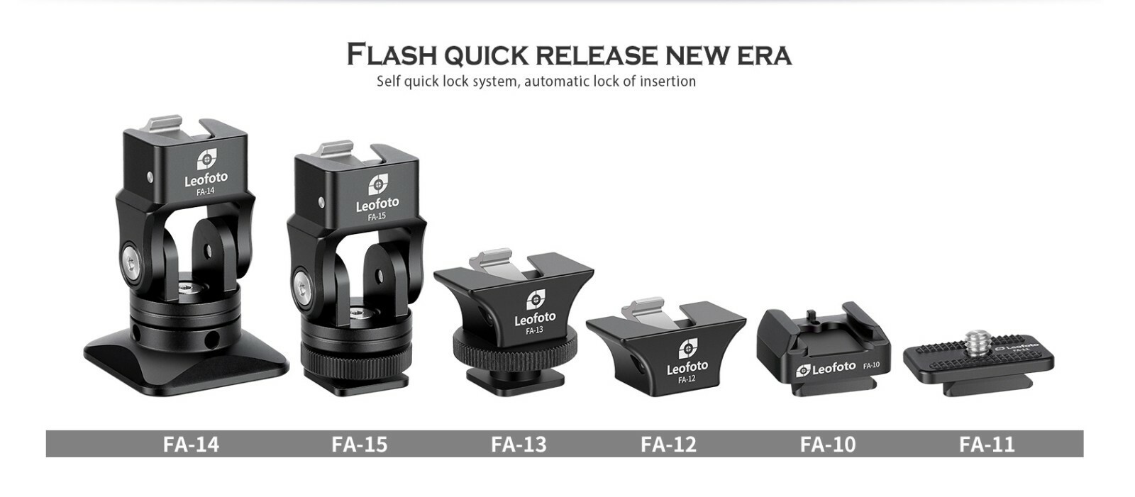 Leofoto FA-11 QR Plate for Cold Shoe and Hot Shoe Adapter