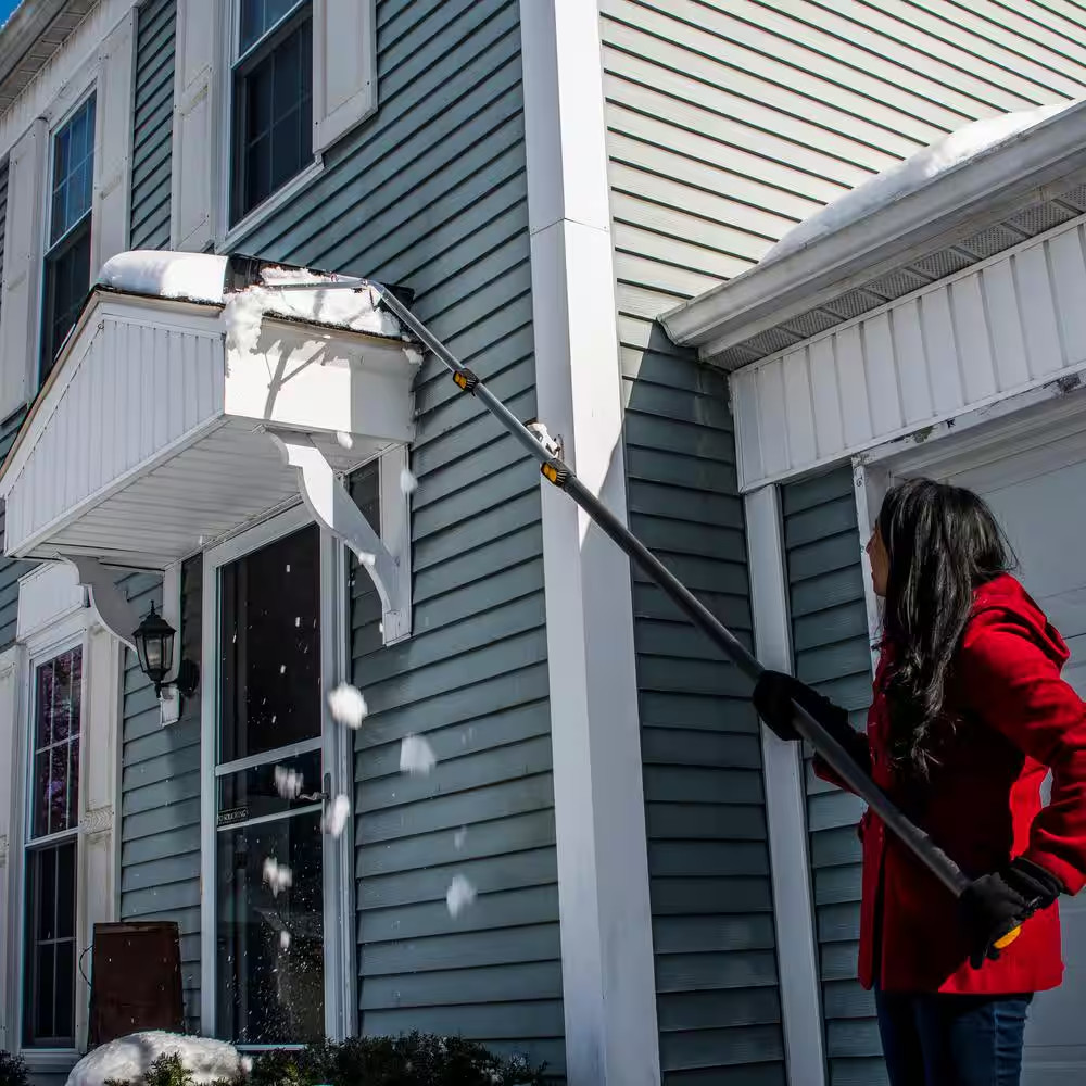 86 In. Aluminum Handle 17 Ft. Telescoping Roof Rake