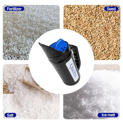 Qaobo 3-Adjustable-Setting Handheld Spreader, Multi-Use Lawn Spreaders for